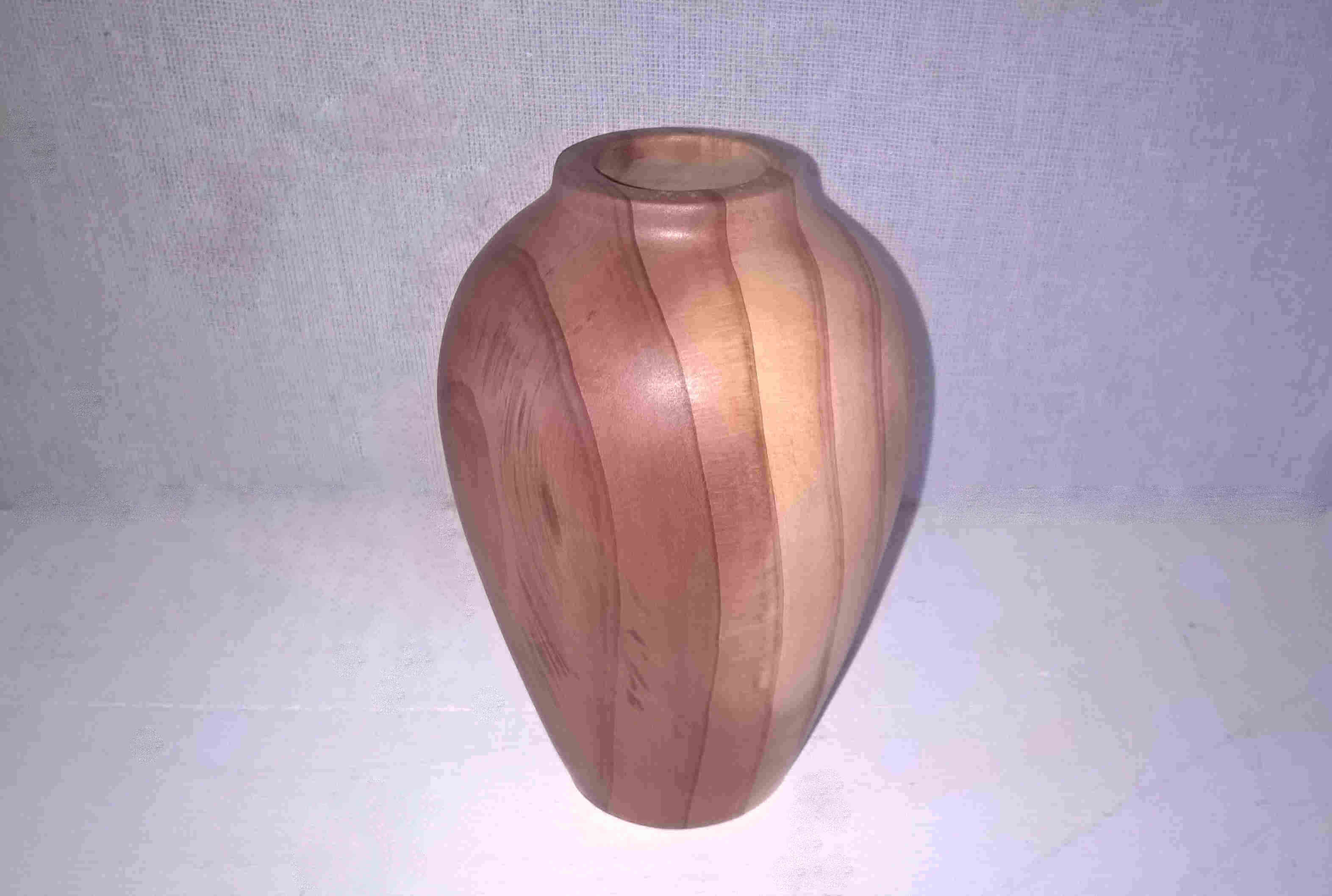 Redwood vase hollow turned